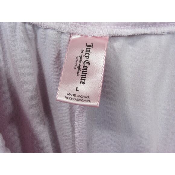 Juicy Couture Velour Joggers Womens Large Pants Rhinestone Retro Vibes Baby Pink - Picture 4 of 11